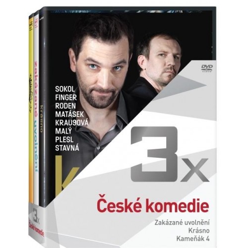 3x České komedie: Zakázané uvolnění, Krásno, Kameňák 4 - (3 DVD) - DVD 3x České komedie: Zakázané uvolnění, Krásno, Kameňák 4 - (3 DVD) - DVD