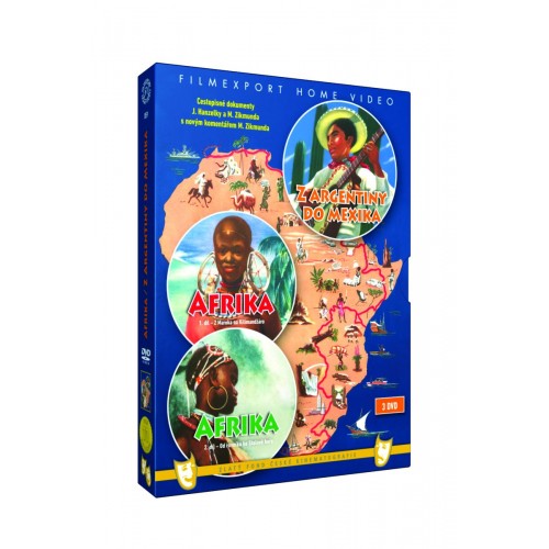 Afrika 1. + 2. díl + Z Argentiny do Mexika - (3 DVD) - DVD Afrika 1. + 2. díl + Z Argentiny do Mexika - (3 DVD) - DVD