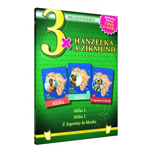 3 x Hanzelka a Zikmund - Afrika 1, 2, Z Argentiny do Mexika - DVD