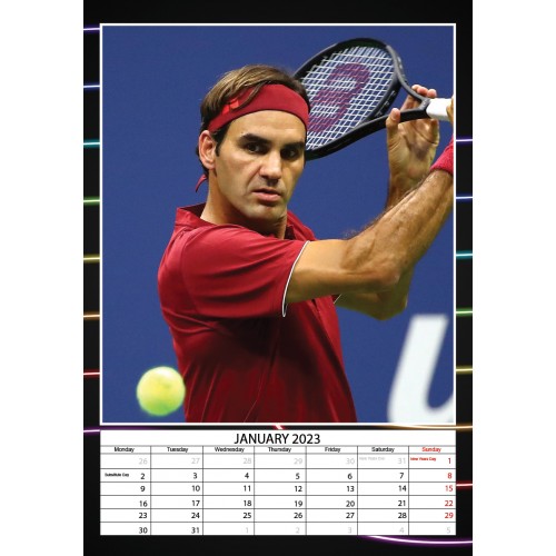 Kalendář 2023 - Roger Federer / A3 Kalendář 2023 - Roger Federer / A3