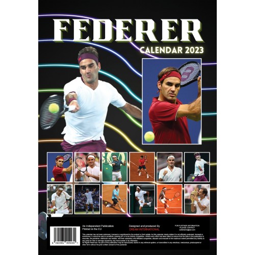 Kalendář 2023 - Roger Federer / A3 Kalendář 2023 - Roger Federer / A3