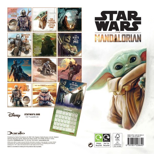 Kalendář 2023 - Star Wars: Mandalorian 30x30cm Kalendář 2023 - Star Wars: Mandalorian 30x30cm