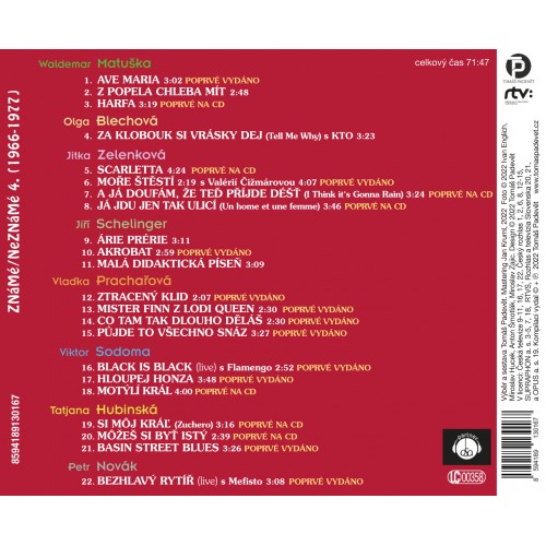 Známé / Neznámé 4 - CD Známé / Neznámé 4 - CD