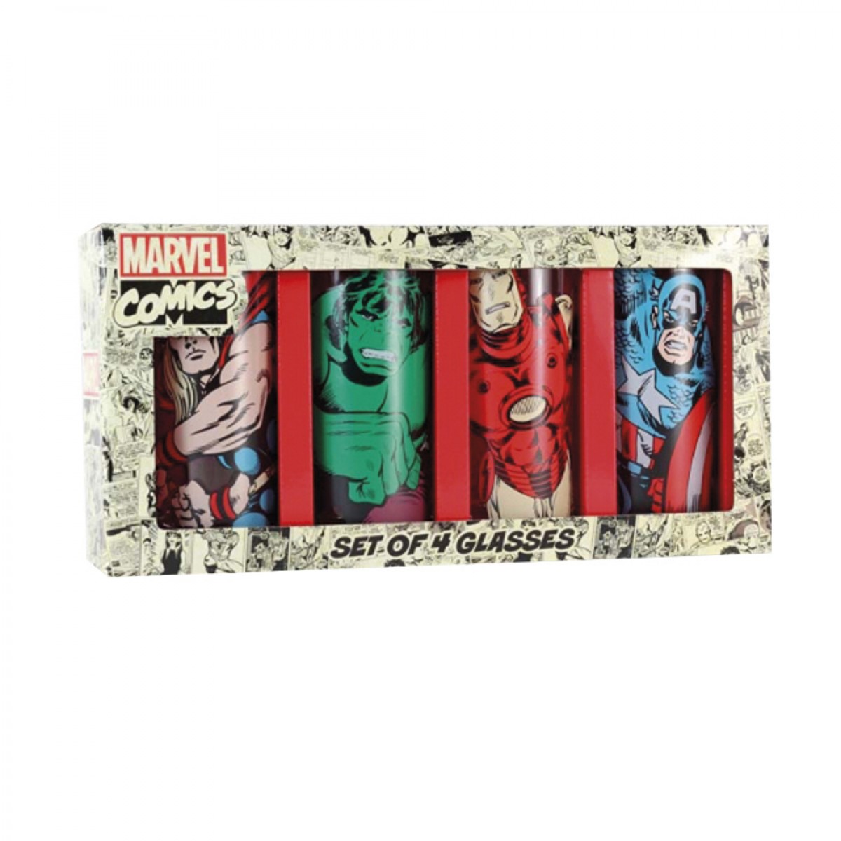 Sklenice Marvel (set 4 ks)