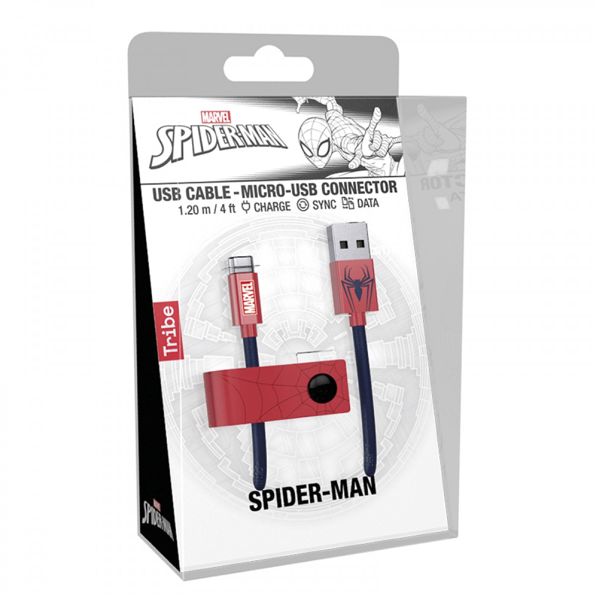 Elektro Micro USB kabel - Spider-Man (120 cm)