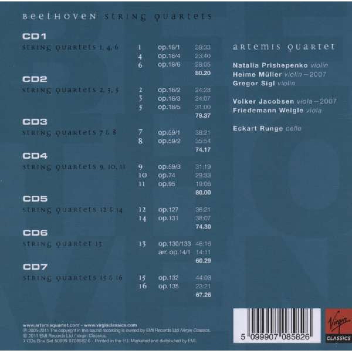 Complete String Quartet & Op74