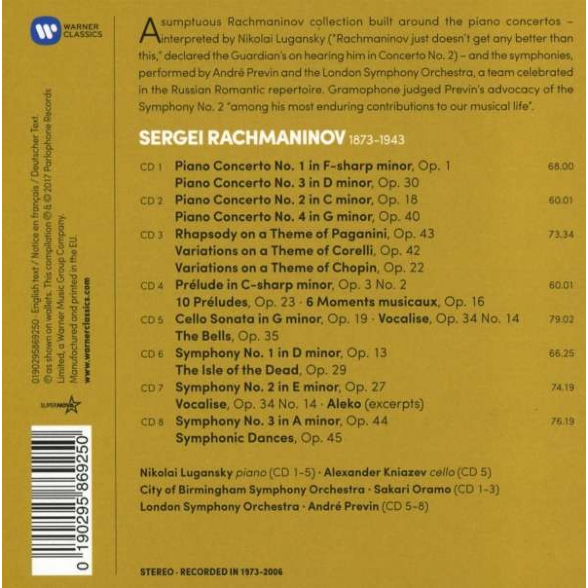 Rachmaninov: The 4 Piano Concertos / Piano Works Rachmaninov: The 4 Piano Concertos / Piano Works