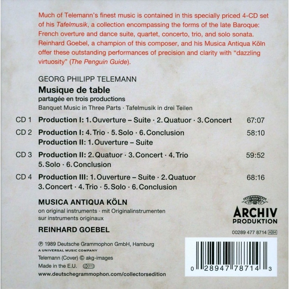 Tafelmusik (DG Collectors Edition)