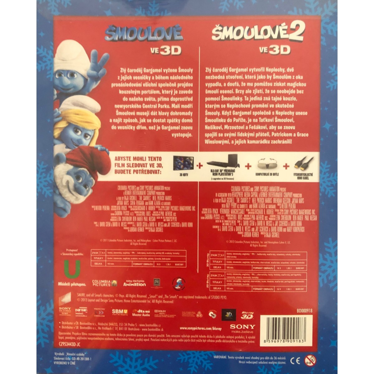 Šmoulové 3D 1+2 (+ 3x vánoční koule) Šmoulové 3D 1+2 (+ 3x vánoční koule)