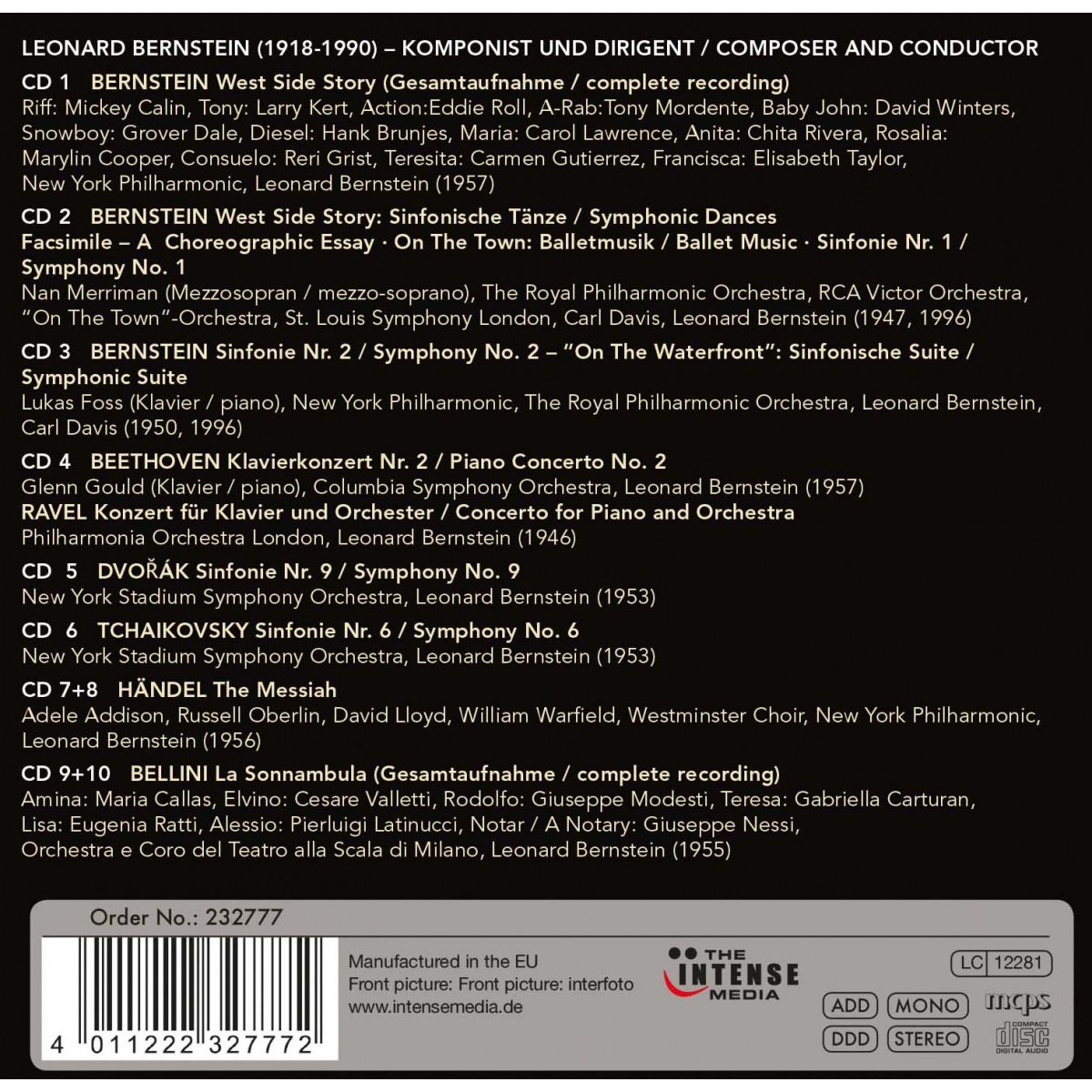 Composer Conducts Selected Works (10x CD)