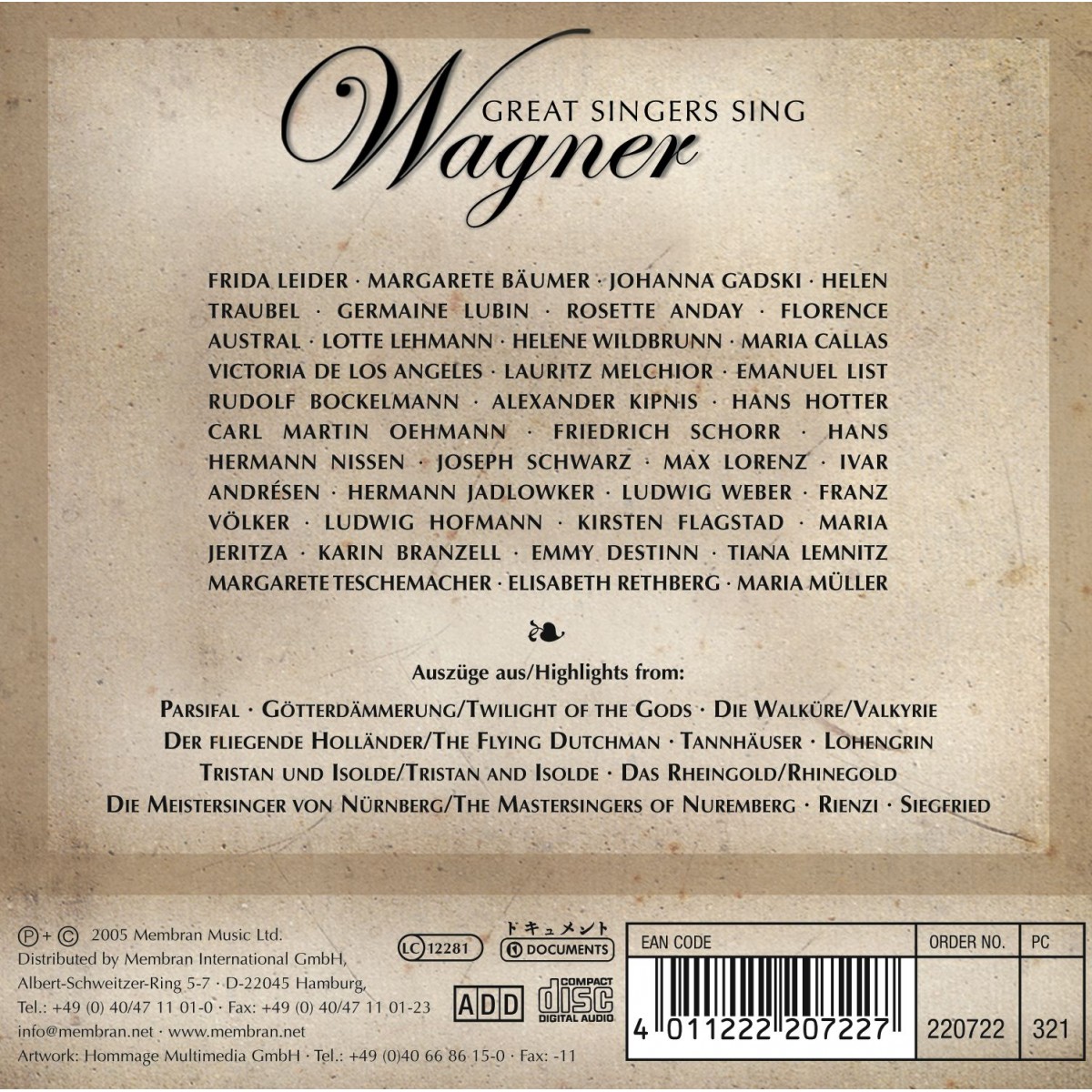 Great Singers sing Wagner (10x CD) Great Singers sing Wagner (10x CD)