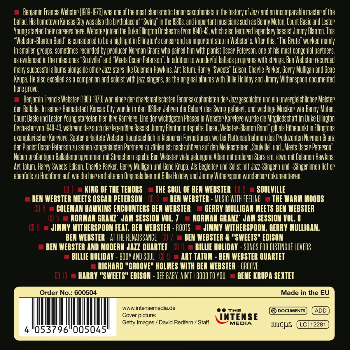 Milestones of a Jazzlegend (10x CD)