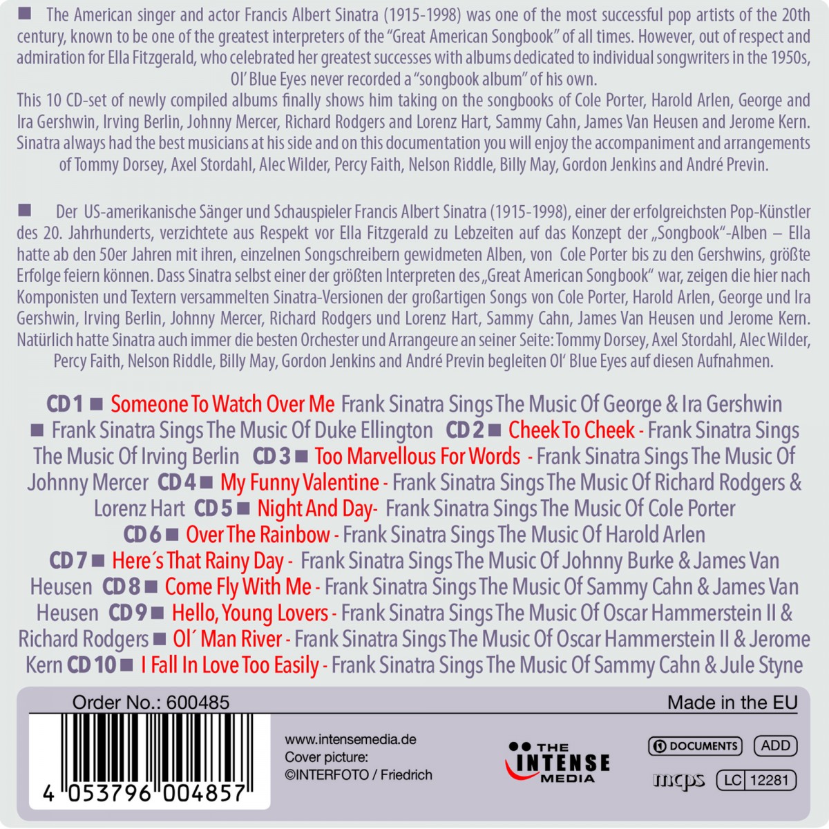 Sings The Songbooks (10x CD)
