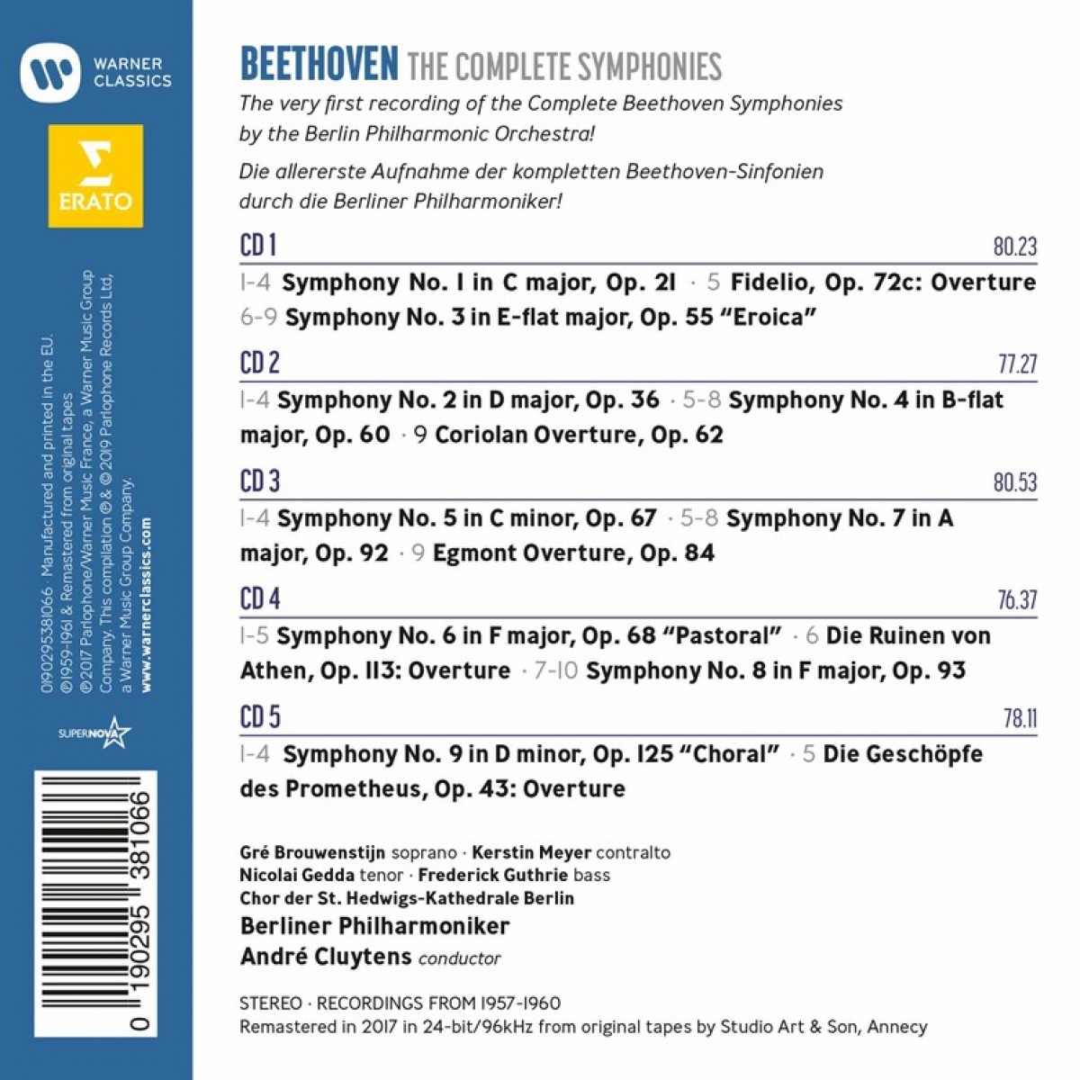 Beethoven - The 9 Symphonies (5x CD) Beethoven - The 9 Symphonies (5x CD)