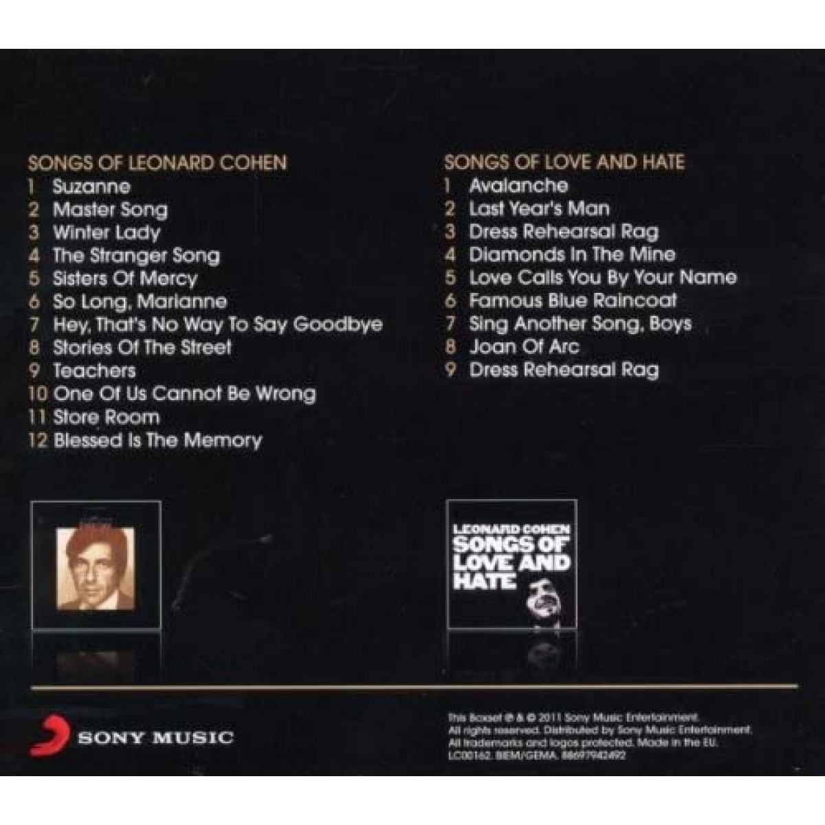 Songs Of L.Cohen / Songs Of Love And Hate (2x CD) Songs Of L.Cohen / Songs Of Love And Hate (2x CD)