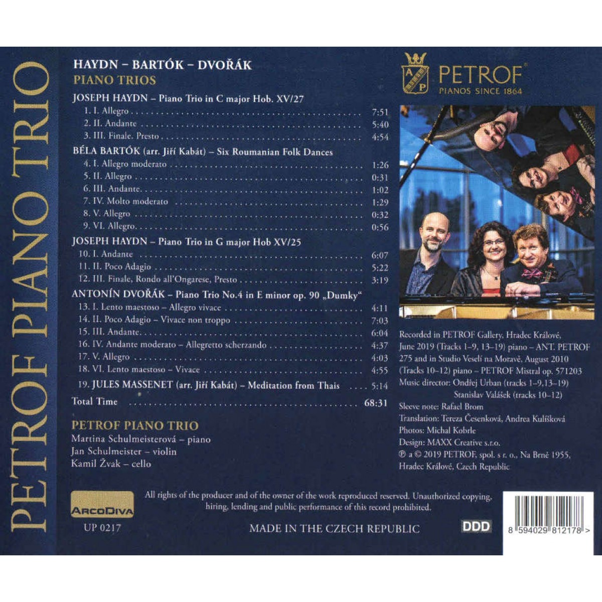 Haydn / Bartok / Dvořák - Petrof Piano Trio