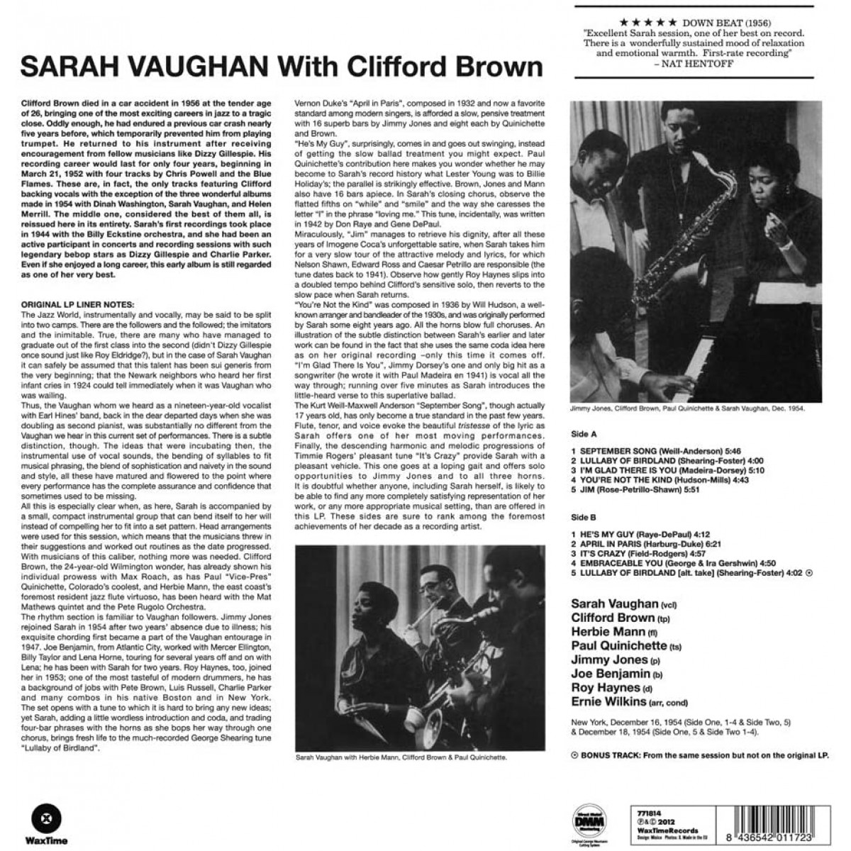 Sara Vaughan With Clifford Brown