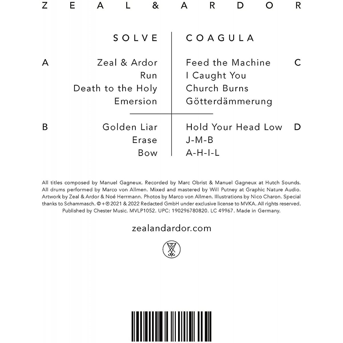 Zeal & Ardor (45 ot. / min) (2x LP)