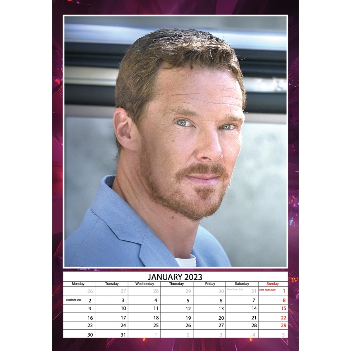Kalendář 2023 - Benedict Cumberbatch / A3 Kalendář 2023 - Benedict Cumberbatch / A3