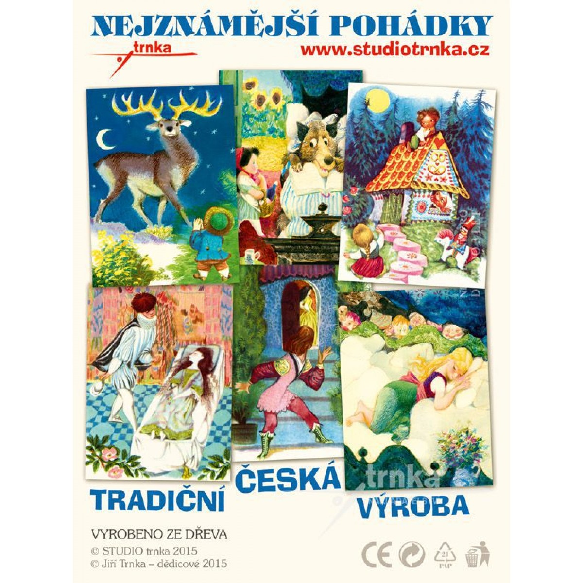 Dřevěné kostky : Nejznámější pohádky (Trnka)