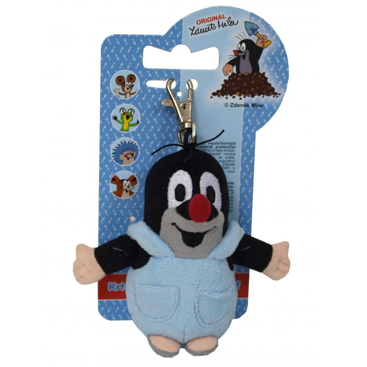 Krtek 10 cm, kalhotky, plyšový přívěsek na karabince