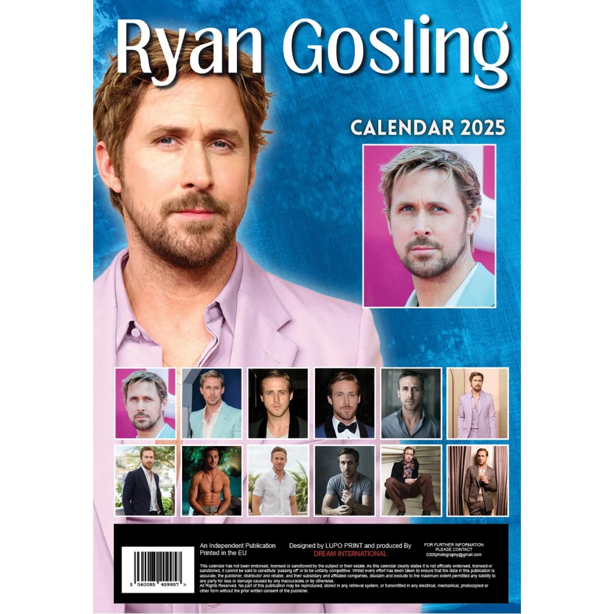 Kalendář 2025 Ryan Gosling A3