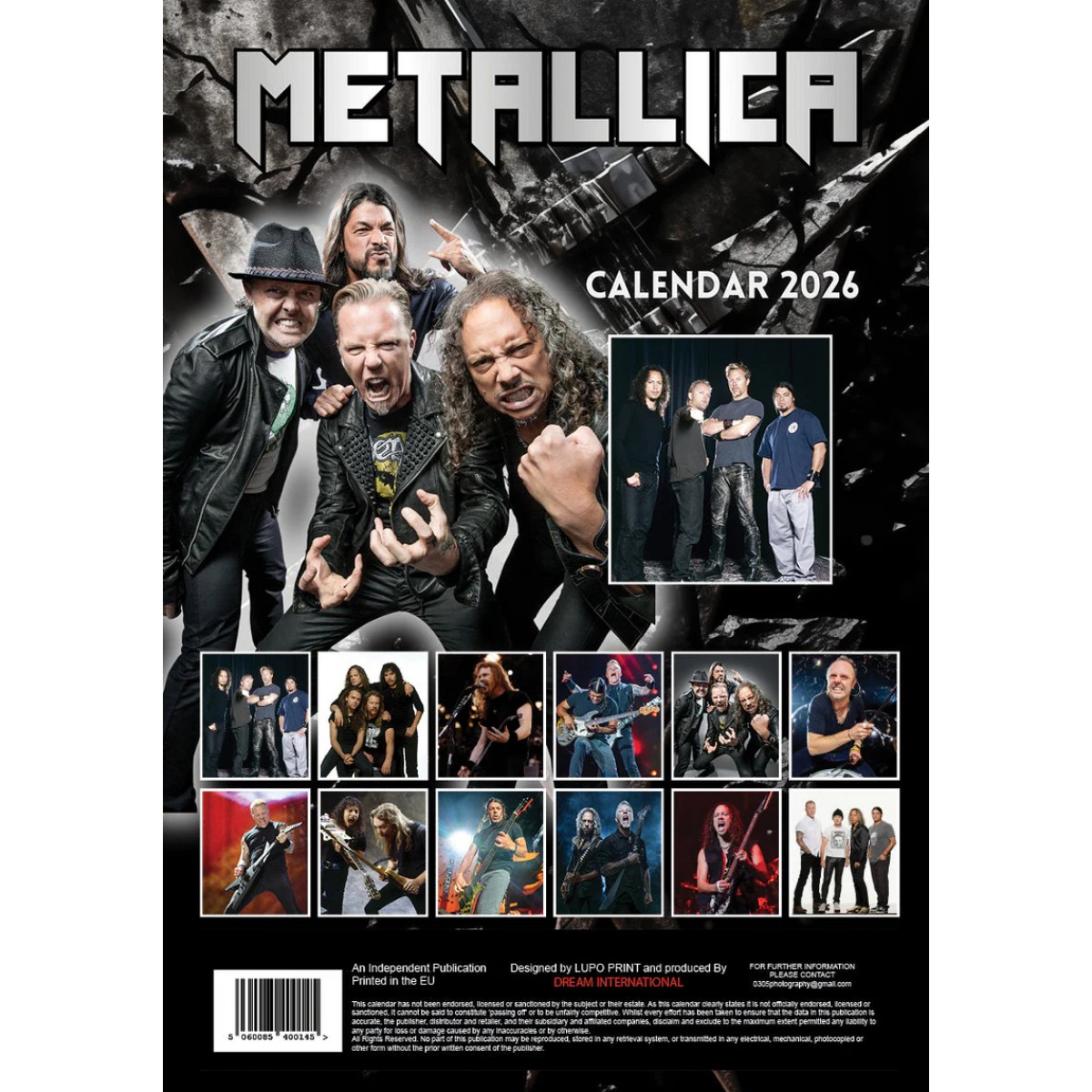 Kalendář 2026 - Metallica - A3 Kalendář 2026 - Metallica - A3