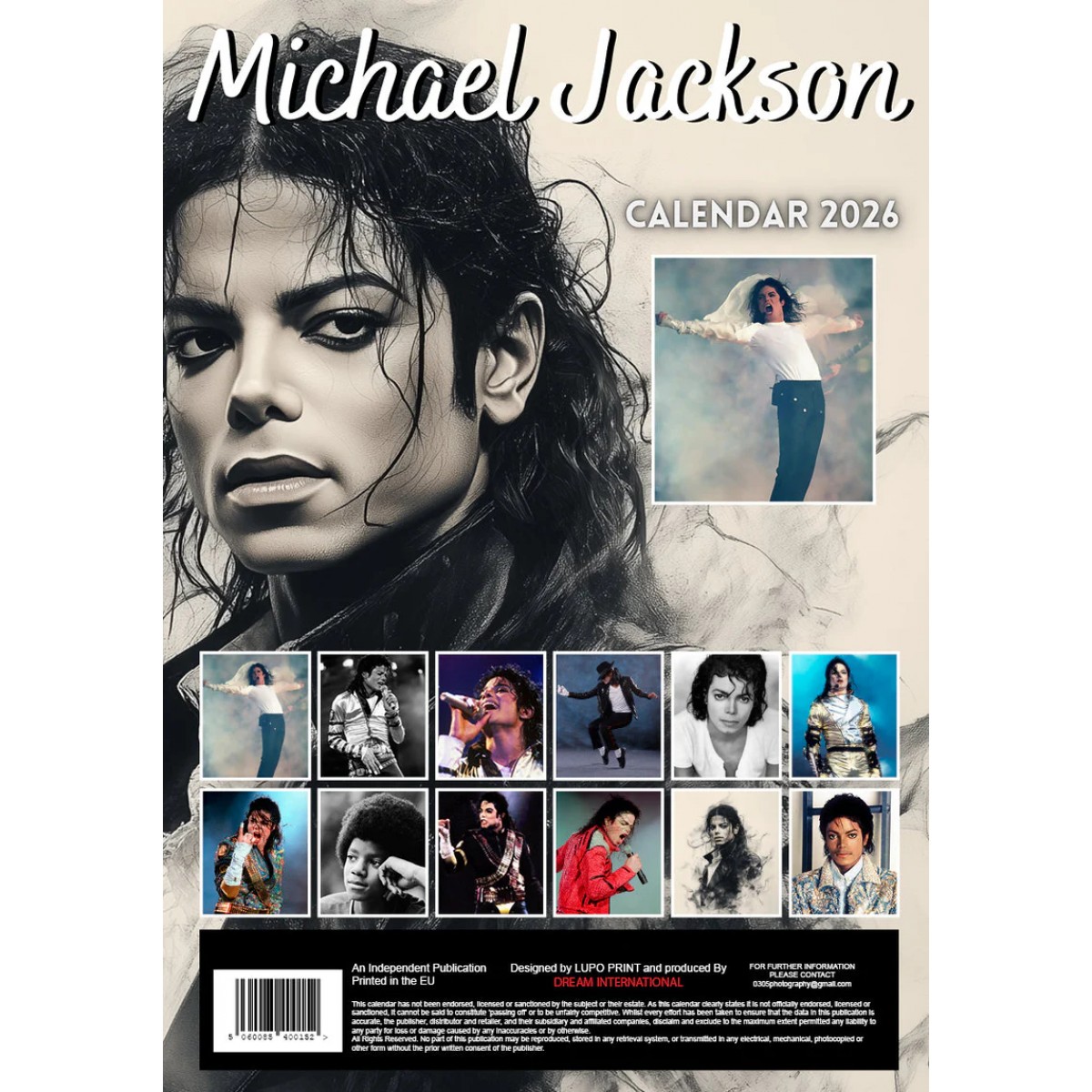 Kalendář 2026 - Michael Jackson - A3 Kalendář 2026 - Michael Jackson - A3