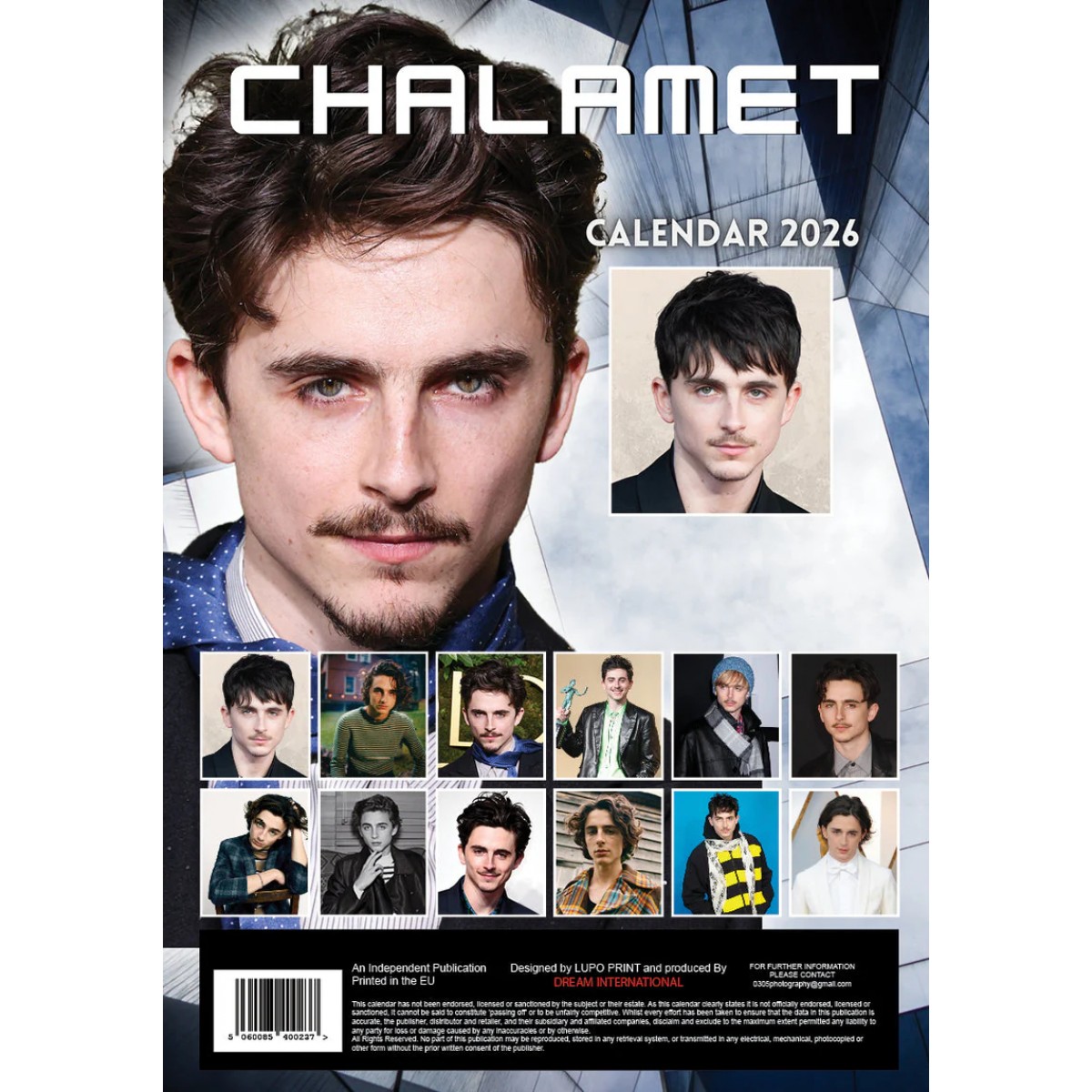 Kalendář 2026 - Timothée Chalamet - A3 Kalendář 2026 - Timothée Chalamet - A3