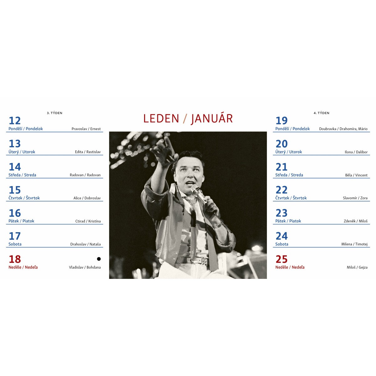 Kalendář 2026 Karel Gott, stolní