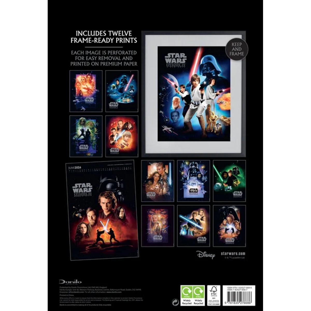 Kalendář 2026 - Star Wars - Classic - A3 Deluxe Edition