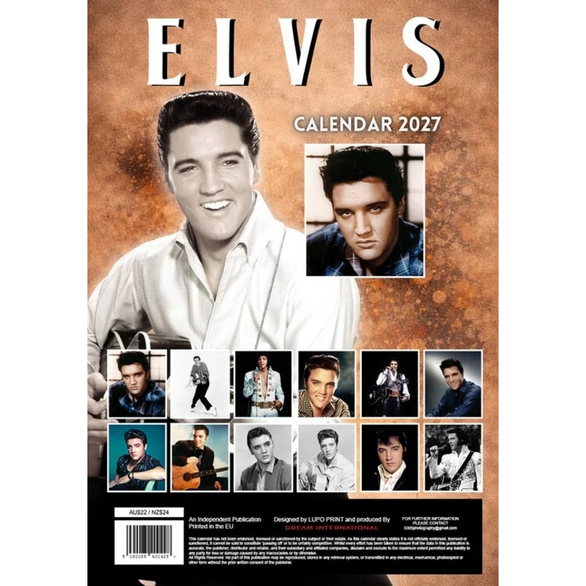 Kalendář 2027 - ELVIS PRESLEY